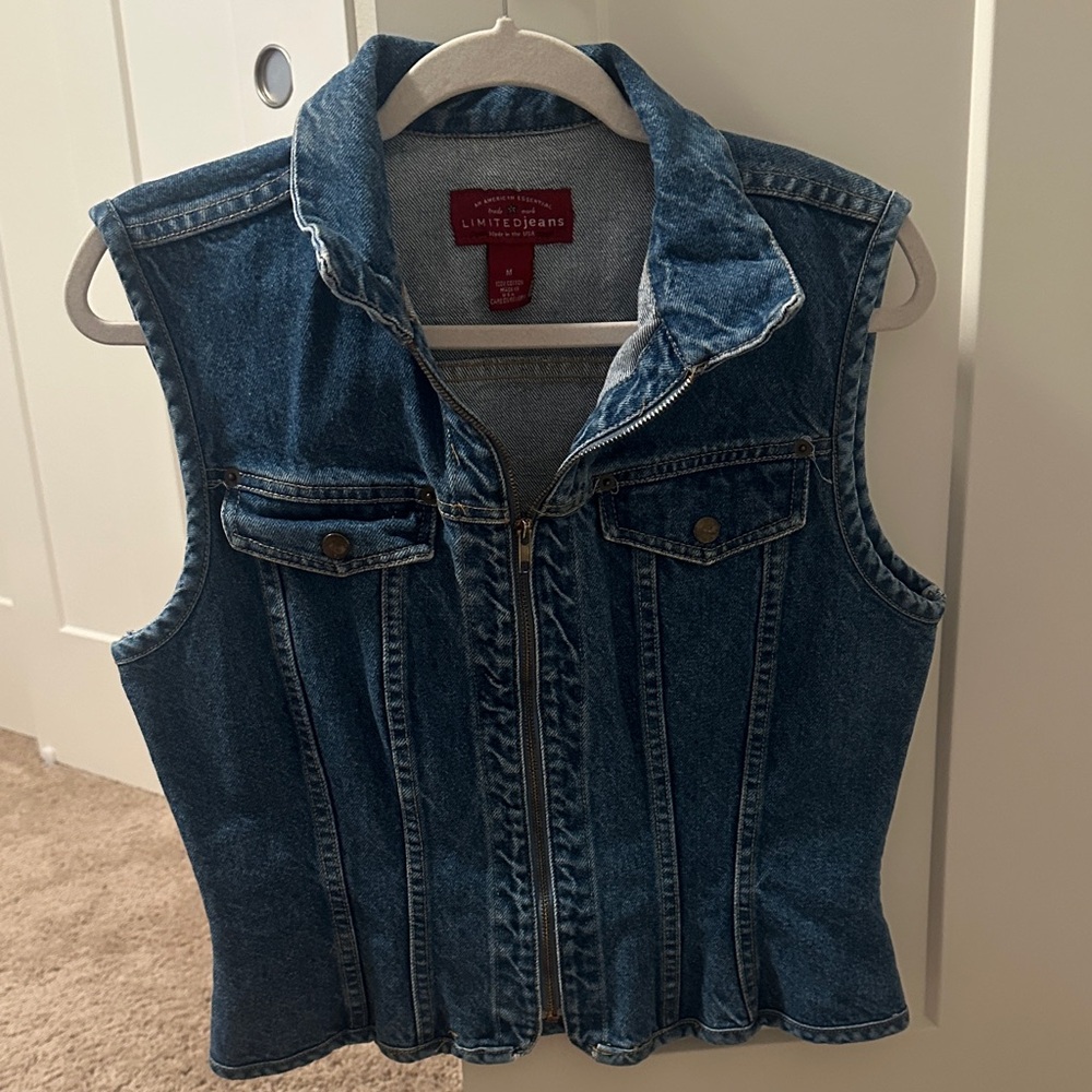 The Limited Blue Denim Vest